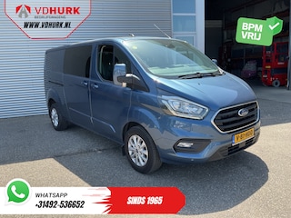 Ford Transit Custom 2.0 TDCI 170 pk Aut. DC Dubbel Cabine 2xSchuifdeur/ Carplay/ Stoelverw./ Navi/ Airco/ Camera/ Cruise/ 16”LMV/ PDC/ Trekhaak