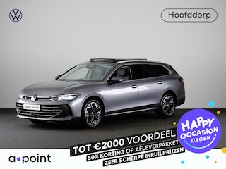 Volkswagen Passat Variant Elegance Business 1.5 eHybrid 150 kW / 204 pk Panoramaschuif/kanteldak, Lederen interieur, Stoelventilatie en massage