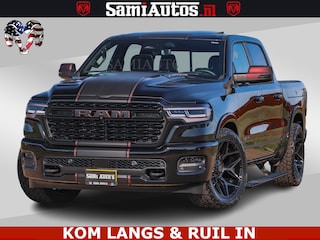 Dodge Ram Limited Night High Output 540HP 706Nm | Massage + Full Option | De Meest Luxe en Volle Pick-Up in zijn Klasse | Comfortabele Dubbele Cabine met Royale 5 Zitplaatsen | BPM vrij | Nu Leverbaar uit Voorraad | Voorraad Nr 2335 - 5153 |