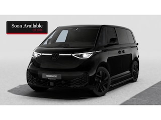 Volkswagen ID. Buzz 4MOTION Limited Edition 79 kWh "Black Edition" | Trekhaak | 2x Schuifdeur incl. sluithulp | Sidebars | Leder interieur | 20" inch "Solna" | Achterdeuren |
