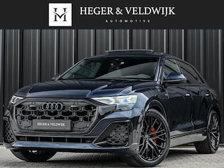 Audi Q8 55 TFSI e quattro Pro Line S | Panoramadak | 360 Camera | B&O | Head-up | Achterasbesturing | Luchtvering | Ambiance interieur | Soft close | Trekhaak | Stuurwiel verwarmd |