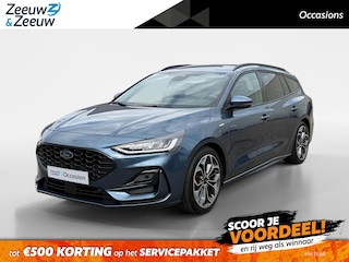 Ford Focus Wagon 1.0 EcoBoost Hybrid ST Line X | NL auto | Dealer onderhouden | 155 pk |  Automaat | Dodehoek detectie | Adaptief cruise control | Winter pack | Parkeersensoren voor en achter | Achteruitrijcamera | Elektrische achterklep | B&O audio | 18" lichtmetalen velgen |