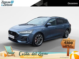 Ford Focus Wagon 1.0 EcoBoost Hybrid ST Line X | NL auto | Dealer onderhouden | Adaptief cruise control | Dodehoek detectie | Winter pack | Elektrische achterklep | Parkeersensoren voor en achter | Achteruitrijcamera | Navigatie | Apple carplay & android auto | 18" lichtmetalen velgen | 12 maanden garantie |