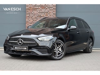 Mercedes-Benz C-klasse Estate 300 e AMG Line Premium+ | Panoramadak | Memory | Nappa Leder | Trekhaak | HUD | Augmented Reality | Keyless Go | Surround Camera | Dodehoekassistent |