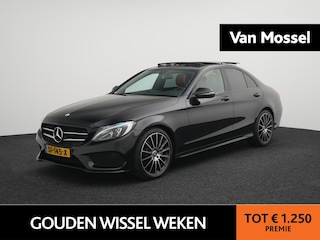 Mercedes-Benz C-klasse 180 Premium AUTOMAAT  | BURMESTER | DESIGNO INTERIEUR | SPORTSTOELEN | CLIMA | NAVIGATIE | CAMERA | AMG | 12 MAANDEN BOVAG GARANTIE |