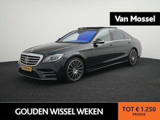 Mercedes-Benz S-klasse 560 4Matic Lang Premium Plus VERWACHT !!! | LUCHTVERING | AMG EXTERIEUR | LEDER | AMBIANTE | PANORAMADAK | ADAPTIEVE CRUISE | BURMESTER | STOELKOELING & VERWARMING | MEMORY | CAMERA | NAVIGATIE | ELEKTRISCHE STOELEN | 12 MAANDEN BOVAG GARANTIE |