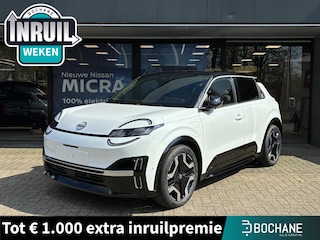 Nissan Micra EVOLVE 52 kWh NIEUW UIT VOORRAAD LEVERBAAR | Achteruitrijcamera | Apple CarPlay & Android Auto | Warmtepomp | Parkeersensoren voor- en achter | Harman Kardon geluidsinstallatie | Stoel- en stuurverwarming | Climate Control | Navigatiesysteem | 3 jaar fabrieksgarantie