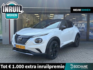 Nissan Juke 1.6 Hybrid N-Design DEMO | Climate Control | Verwarmbaar stuurwiel | Stoelverwarming | Adaptieve Cruise Control | Voorruitverwarming | Navigatiesysteem | Achteruitrijcamera | Fabrieksgarantie