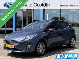 Ford Fiesta 1.0 EcoBoost Titanium 100PK Winterpack Cruise Camera Carplay-Navi Radio/CD Speler Parkeersensoren Climate Privacy Glass All-Seasons *Leuk*