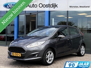 Ford Fiesta 1.0 Titanium 80PK NIEUWE DISTRIBUTIERIEM!! Cruise Navi Parkeersensoren Privacy Glass Reservewiel 15'' Velgen *Leuk*