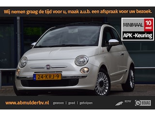 Fiat 500 1.2 Lounge AUTOMAAT | Org. NL | Incl. Nieuwe APK | Slechts 83.000km NAP! | Airco | Schuifdak | 15'' Velgen Met All Season Banden | Multifunctioneel Stuur |