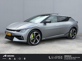 Kia EV6 GT AWD 77.4 kWh / 585PK / Fabrieksgarantie tot 06-2031 & 150.000km / SOH 100% / Panormadak Schuifdak / Dealer Onderhouden / Eerste Eigenaar / HUD / Meridian Audio / 360 Camera / Sport & Kuipstoelen / CCS Snelladen / Elektr. Achterklep / Stoel Verwarming / Stuurwiel Verwarming / Achterbank Verwarming / NAP / DAB /