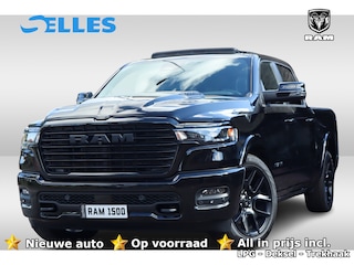 Dodge Ram 1500 2025 3.0L HURRICANE LARAMIE Night Premium | BPM VRIJ | NIEUW | LPG in of onderbouw | Deksel | Panoramadak | Luchtverin