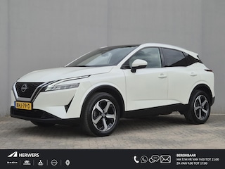 Nissan Qashqai 1.3 MHEV Xtronic Tekna / Cold Pack & Design Pack / Trekgewicht 1800 kg / Head Up Display / Panoramadak / Stuur- Stoel & Voorruit verwarming / Rondomzicht camera / Adaptief cruise control / Elektrische achterklep / Apple Carplay Android Auto /