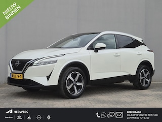 Nissan Qashqai 1.3 MHEV Xtronic Tekna / Cold Pack & Design Pack / Trekgewicht 1800 kg / Head Up Display / Panoramadak / Stuur- Stoel & Voorruit verwarming / Rondomzicht camera / Adaptief cruise control / Elektrische achterklep / Apple Carplay Android Auto /