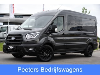 Ford Transit 350 2.0 TDCI L3H2 DC PB Edition Facelift! Virtual, 360 Camera, Adaptieve Cruise, Carplay, Xenon, 165pk, Automaat, Trekhaak, Stuurverwarming, Stoelverwarming, Uniek!