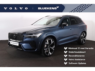 Volvo XC60 T8 Recharge AWD Ultra Black Edition Exec - Luchtvering - Panorama/schuifdak - IntelliSafe Assist & Surround - 360º Camera - Bowers & Wilkins audio - Adaptieve LED koplampen - Verwarmde voorstoelen, stuur & achterbank - Parkeersensoren voor & achter - Elektr. bedienb. voorstoelen met geheugen - Head up display - Draadloze tel. lader - Extra getint glas - Inklapbare trekhaak - 22' LMV