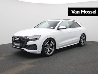 Audi Q8 55 TFSI e quattro Pro Line l Adaptive cruise control l 360 camera l Head-up display l Dodehoek detectie l Bang & Olufsen l Luchtvering l Trekhaak l Optiekpakket zwart l Apple Carplay / Android Auto l Rode remzadels l Elektrische voorstoelen met geheugen l Privacy glas l Matrix-LED