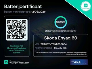 Skoda Enyaq iV 60 SOH 91% Camera Keyless Virtual 1e EIG NL-Auto Rijklaarprijs!