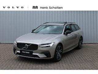 Volvo V90 T8 Automaat Plug-in hybrid AWD Ultra Dark | Premium Audio by Bowers en Wilkins| Luchtvering | Voorstoelen met massage functie| Interieur Voorverwarming| Gelaagde Zijruiten| Semi electrische Trekhaak| 20 Inch Lichtmetalen velgen.