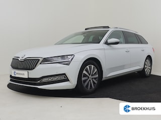 Skoda Superb Combi 1.4 TSI iV Business Edition Plus | Glazen panorama-dak | Rondomzicht camera | Trekhaak uitklapbaar | Cruise control adaptief | Keyless | Stoel/stuurverwarming | Dodehoek detectie | Navigatie | Apple carplay Android auto | Matrix lampen | DAB | 17"LMV