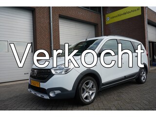 Dacia Lodgy 1.3 TCE 131PK STEPWAY 5 PERSOONS ORIGINEEL NEDERLANDS TREKHAAK NAVI ANDROID/APPLECARPLAY AIRCO CRUISECONTROL PARKEERSENSOREN BLUETOOTH ELECTR.RAMEN-SPIEGELS