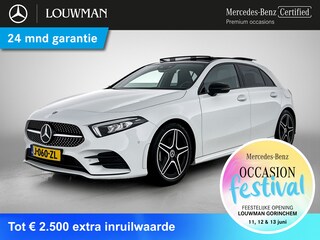 Mercedes-Benz A-klasse 180 AMG line | Night Pakket | Panorama Schuif-Kanteldak | Sfeerverlichting.  | Ledkoplampen. Inclusief 24 maanden MB Certified garantie voor Europa.