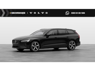 Volvo V60 2.0 T6 Plug-in hybrid AWD Ultra Dark | Sportstoelen | Schuif-/Kanteldak | Full-LED | Adaptieve Cruise Control | Head-Up Display | Stoelverwarming Voor en Achter | 19" | Getint Glas | Harman Kardon Audio | BLIS |