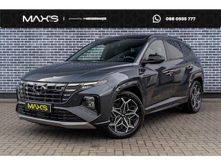 Hyundai Tucson 1.6 T-GDI HEV N Line Sky | Trekhaak | Panoramadak | 360 Graden Camera | Keyless Entry | Elektrische Achterklep | Stoelverwarming | Stoelventilatie | Elektrisch Verstelbare Stoelen | Navigatie | Lichtmetalen Velgen 19 inch