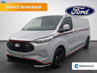 Ford Transit Custom Grey Platinum 320 L2 Plug-in Hybrid | Maxton | Leder | 17''' | Navigatie | 360 Camera | Adaptive Cruise | BLIS | LED | Striping | Dubbele Schuifdeur