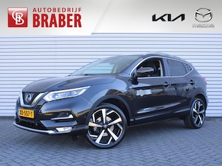 Nissan Qashqai 1.2 Tekna | Trekhaak | 360 Camera | Pano dak | Stoel-/voorruitverwarming | Dodehoek detectie | Elek. stoelverstelling | Clima | 19" LM | 1e eigenaar |