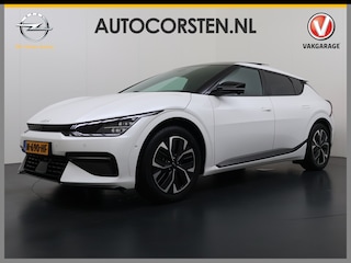 Kia EV6 GT-Line 77.4 kWh SOH 95% Panoramadak V2L Warmtepomp Trekhaak Head-Up Display Meridian®-Surround Adap.Cruise Matrix Led 360°Camera Navi Ecc Stoel+Stuurverwarming Stoel Massage+Ventilatie Elek.Stoelen+Memory Elek.Achterklep Privacy Glas Dealeronderhouden 1e Eigenaar Origineel Nederlandse Auto