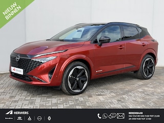 Nissan Qashqai 1.5 e-Power N-Design / Facelift / Fabrieksgarantie tot 9-2027 / Dealer Onderhouden / Lederen Bekleding / 360 Camera / HUD / Elektr. Stoel + Memory / Stoel & Stuurwiel Verwarming / Dodehoek Detectie /