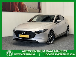 Mazda 3 2.0 e-SKYACTIV-G M HYBRID 122 EXCLUSIVE-LINE NAVIGATIE 360 CAMERA ADAPTIVE CRUISE CONTROL HEAD-UP DISPLAY APPLE CARPLAY/ANDROID RIJSTROOKSENSOREN DODEHOEKSENSOREN ZEER MOOI !!