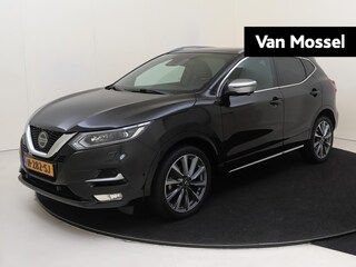 Nissan Qashqai 1.3 DIG-T Tekna + | airco automatisch | Apple Carplay/Android | cruise control adaptief | dodehoek detectie | LED koplampen | lederen bekleding | lichtmetalen velgen 19" | navigatiesysteem full map | panoramadak |