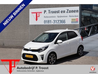 Kia Picanto 1.0 CVVT Design Edition Achteruitrijcamera/Cruise control/Climate control/Lederen bekleding/Navigatie/Elektrisch inklapbare spiegels/Licht metalen velgen/Led dagrijverlichting