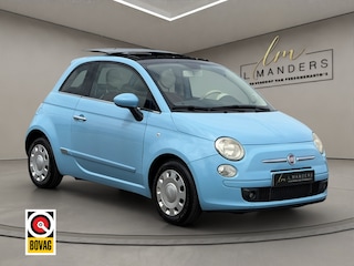 Fiat 500 0.9 TwinAir Lounge 2011 BLAUW | Airco | Leder | Schuifdak