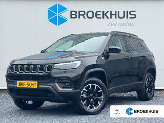 Jeep Compass 4xe 240PK Plug-in Hybrid Trailhawk SOH 97% | Full-Leather | Stoel Ventilatie | Adap Cruise | Camera | Apple Carplay/Android Auto | Elektrische Achterklep | Full-LED | 17" LMV