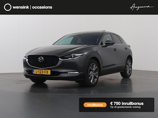 Mazda CX-30 2.0 e-SkyActiv-X M Hybrid Luxury | Panoramadak | LED | Leder | Navigatie | Parkeercamera | DAB | Stoel/Stuurverwarming | Cruise Control Adaptief | Elek. Stoelen met Geheugen | Bose | Elek. Achterklep |