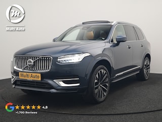 Volvo XC90 T8 Recharge AWD Ultimate Bright 7 Persoons LONG RANGE PHEV 455pk Dealer O.H. | Trekhaak Af Fabriek | Panodak | Head Up | Adaptive Cruise | 360 Camera | Bowers & Wilkins | Lederen Sportstoelen Massage & Memory & Ventilatie | Google Assistent | Stoelen & Stuur Verwarmd | Keyless | Blis | Plug In Hybrid |