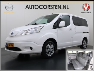 Nissan NV200 7-Persoons SOH 93% 40kWh Camera Navi Stoel+Stuurverwarming Cruise Control Ecc Connect Edition Schuifdeuren Privacy Glas Lmv Regen+Lichtsensor Isofix Keyless 1e Eigenaar Origineel Nederlandse Bus