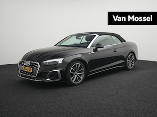 Audi A5 Cabriolet 40 TFSI S edition 3X S-LINE | VIRTUAL | AUTOMAAT | HUD | NEK&STOELVERWARMING | S5 GRILL|  HALF LEDER | DODEHOEK DETECTIE | CAMERA | ADAPTIEF | KEYLESS | AFGEVLAKT STUURWIEL |