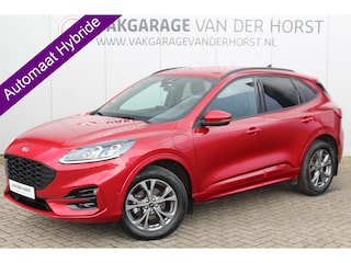 Ford Kuga 2.5-225pk PHEV ST-Line X. Hybride rijden voor een reëel bedrag ! Autm. airco dual, stuur-, stoel-, achterb.- en voorraamverw., elektr. achterklep, B&O soundsyst., navigatie, telefoonvoorb., camera v+a, side- en lane assist etc.