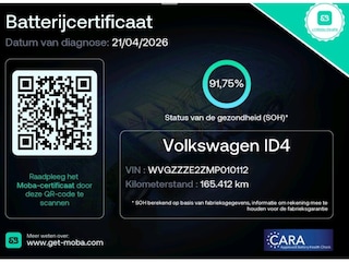 Volkswagen ID.4 Max 77 kWh 92% SOH TREKHAAK CARPLAY CAMERA STOELVER