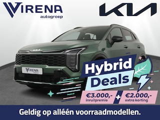 Kia Sportage 1.6 T-GDi Hybrid GT-Line - €5.000,- voordeel - Stoel/stuur verwarming - Schuif/kanteldak - LED verlichting - Head up Display - Keyless entry/start - 18'' lichtmetalen velgen - Fabrieksgarantie t/m 2033