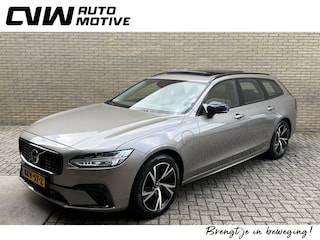 Volvo V90 2.0 T6 340pk AWD Recharge | Panoramadak | 360 camera | Adaptieve cruise | Trekhaak wegklapbaar | Apple CarPlay | Lederen bekleding | Elektrische achterklep | Virtueel cockpit | Dodehoekdetectie | Stoel&stuurverwarming | Harman&kardon audio | Full-LED | DAB | Head up display | Keyless | Volledig dealeronderhouden