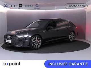 Audi A6 Avant 55 TFSI e quattro S edition Competition 367 pk S-tronic | Verlengde garantie | Navigatie | Panoramadak | Trekhaak (wegklapbaar) | Parkeersensoren (Park assist) | Rondomzicht camera | Lederen bekleding | S-Line |