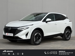 Nissan Qashqai 1.3 MHEV Xtronic N-Connecta / Fabrieksgarantie tot 03-2028 / All season banden / Panoramadak / 1800kg Trekgewicht / Stoel & Stuurverwarming / Cold Pack & Pack Easy / Head Up Display / Rondomzicht camera / Adaptief cruise control / Draadloze telefoon lader /