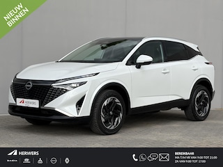 Nissan Qashqai 1.3 MHEV Xtronic N-Connecta / Fabrieksgarantie tot 03-2028 / All season banden / Panoramadak / 1800kg Trekgewicht / Stoel & Stuurverwarming / Cold Pack & Pack Easy / Head Up Display / Rondomzicht camera / Adaptief cruise control / Draadloze telefoon lader /