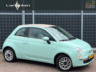 Fiat 500 |1.2 Lounge | Cabrio | clima| Verde Acqua | incl. 1 jaar Garantie